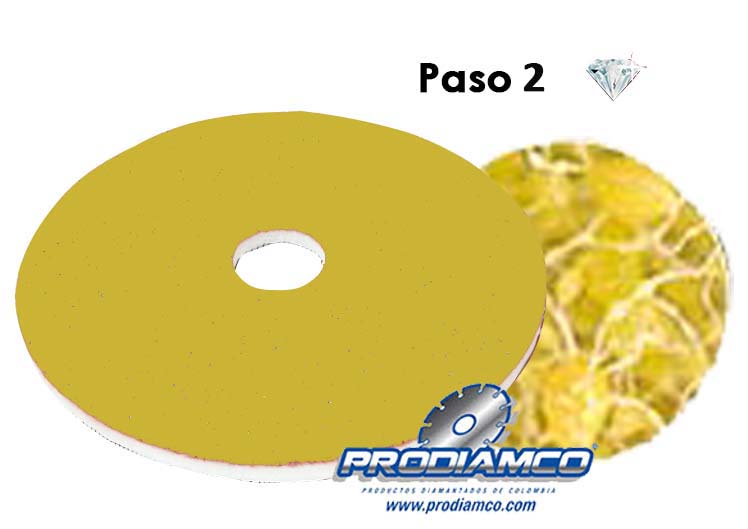 Pad Diamantado Amarillo 4″ Ultra Bond Mantenimiento y Abrillantado de Pisos