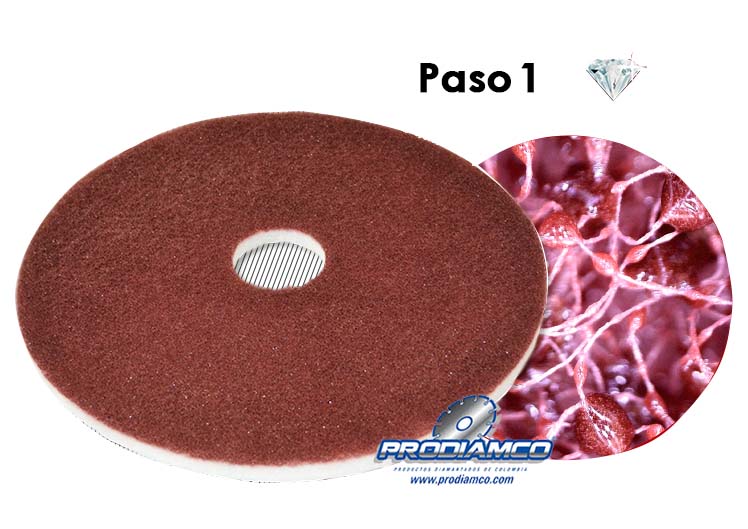 Pad Diamantado Rojo 4″ Ultra Bond Limpieza y Abrillantado de Pisos