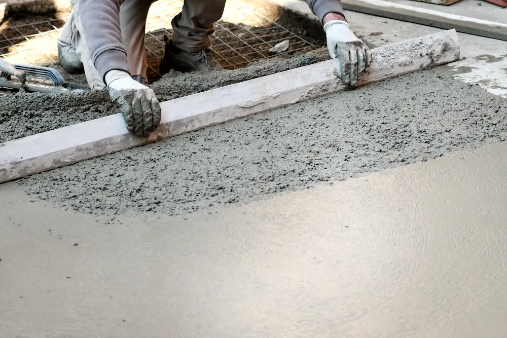 Instalación de concreto para pisos