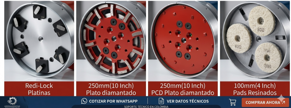 tooling para destroncadora de pisos de 250mm