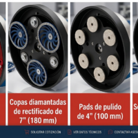 opciones tooling para pulidora de piso de 450mm